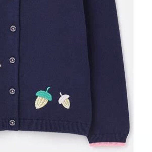 Joules Gruffalo Madison Artwork Girls Navy Cardigan 6 - Picture 2 of 3